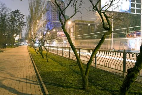 Park at night Foto stock