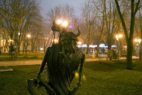 Park at night Foto stock