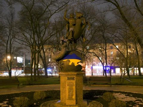 Park at night Stock Photos