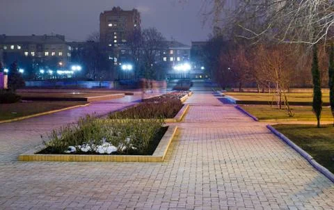 Park at night Foto stock