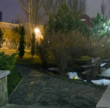 Park at night Stock Photos