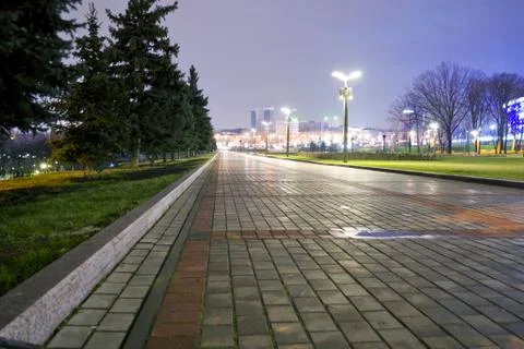 Park at night Stock Photos