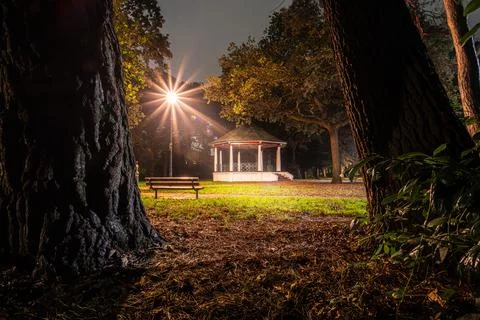 Park at night Fotos de archivo
