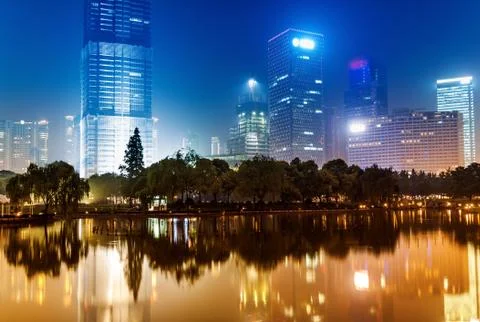 Park night view Foto stock
