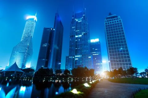 Park night view Foto stock