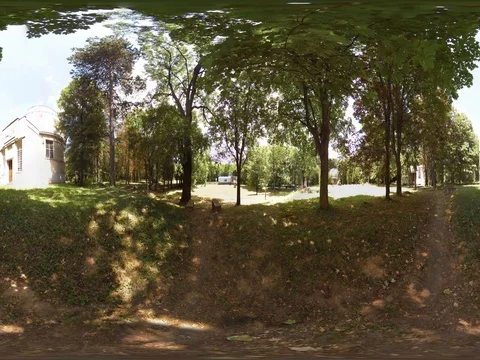 Park with observatory 360 video Stock Footage 78166631