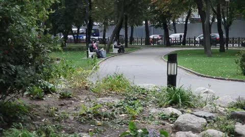 Park at the Old Town Square Vídeo Stock 8837418