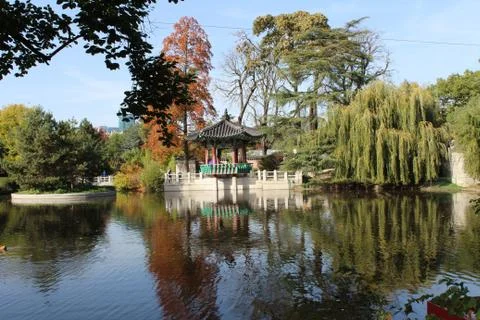 Park in paris Stock Photos