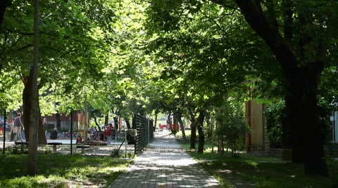 Park Path and Playground 01 Stock Footage 5164352