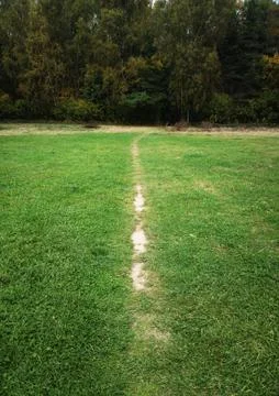 Park path to autumn forest background Stock Photos