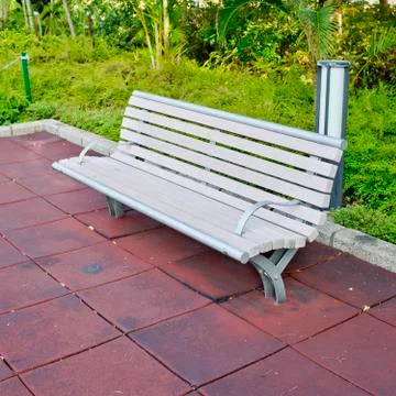 Park, path, bench day background Stock Photos