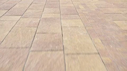 Park path made of stone. Movement on the track. pattern Foto stock