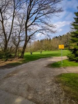 Park Pathway Scene 스톡 사진