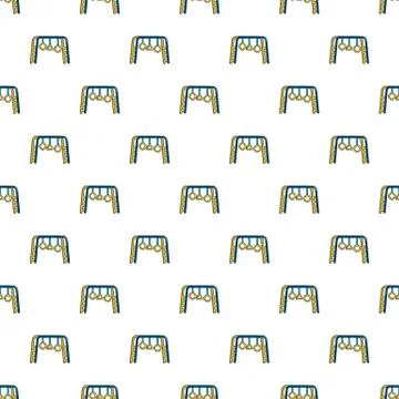 Park playground equipment pattern seamless Stock Illustration