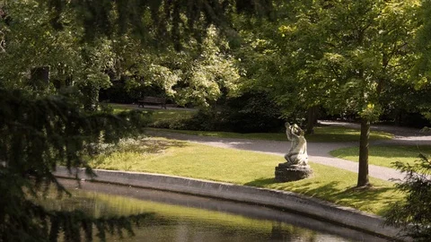 Park with pond Video stock 121575736