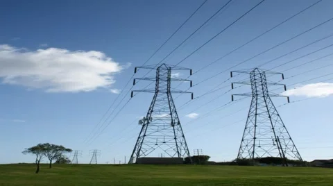 Park Power Lines 動画素材 1101013