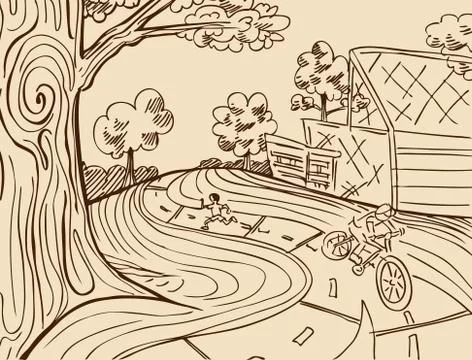 Park recreation Stock Illustration