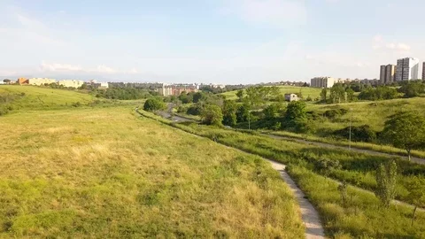 Park in Rome seen from a drone Stock Footage 100640966