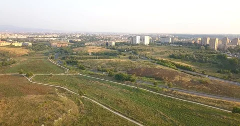 Park in Rome seen from a drone Stock Footage 100641084