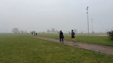 Park Run at Edge Hill University Ormskirk Lancashire UK Stock-Footage 296497341