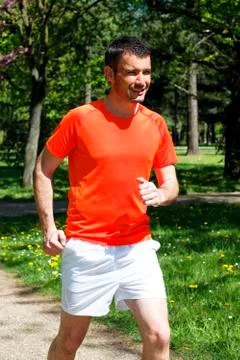 Park running Stock Photos