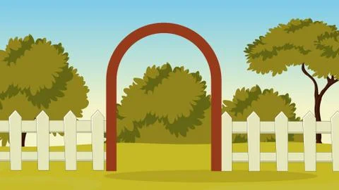 Park Scene Background Stock Illustration