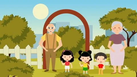 Park Scene Background Stock-Illustration