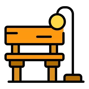 Park seat icon vector flat Stock Illustration