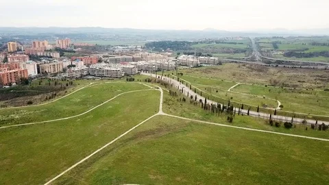Park seen from a drone Video stock 100606359