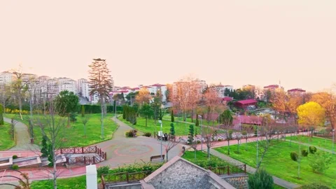 A park with a small park and a small park Stock Footage 272953414