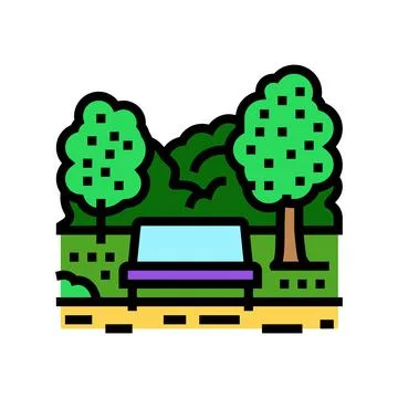 Park spring color icon vector illustration Ilustración de archivo