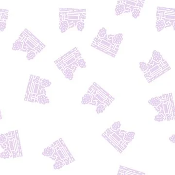 Park spring glyph seamless pattern Ilustración de archivo