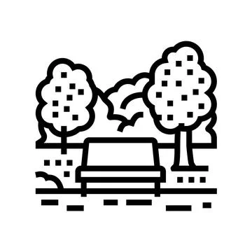 Park spring line icon vector illustration イラスト素材