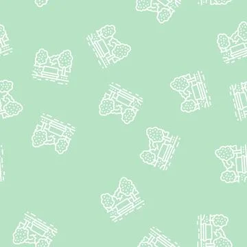 Park spring line seamless pattern Ilustración de archivo