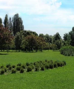 Park in spring time Stock Photos