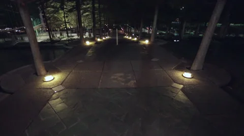 Park Square at Night Stock Footage 29152791