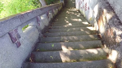 Park steps Stock Footage 78257093