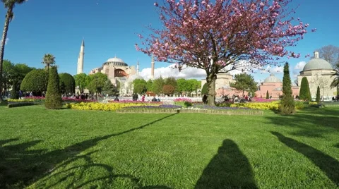 Park Sultan Ahmet overlooking the Sofia 스톡 동영상 50430006