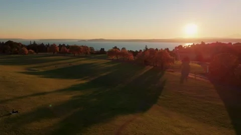 Park at Sunset Stock Footage 254459592