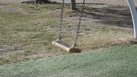 Park swing side with child Video stock 88605742