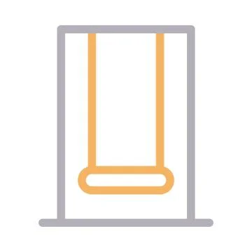 Park thin line colour icon Stock Illustration