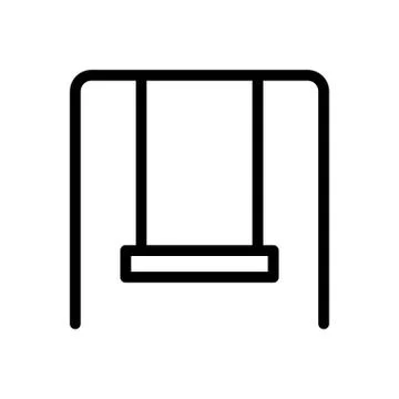 Park thin line icon Illustrazione stock