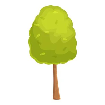 Park tree icon cartoon vector. Garden hedge Stock Illustration
