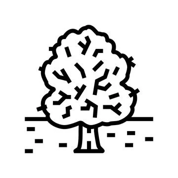 Park tree line icon vector illustration Ilustración de archivo