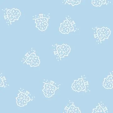 Park tree line seamless pattern Stock Illustration