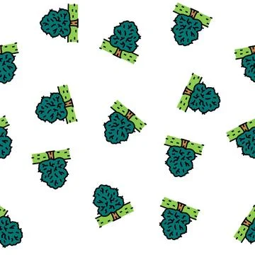 Park tree vector seamless pattern Stock Illustration