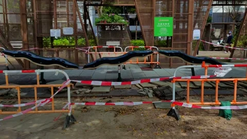 Park under Maintenance 스톡 동영상 236709795