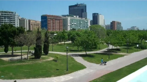 Park in Valencia Stock Footage 725288