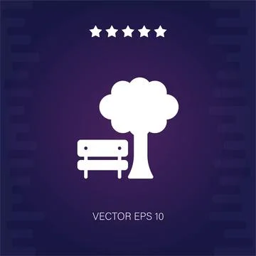 Park vector icon Stock Illustration
