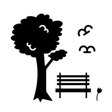 Park vector icon sign Stock Illustration